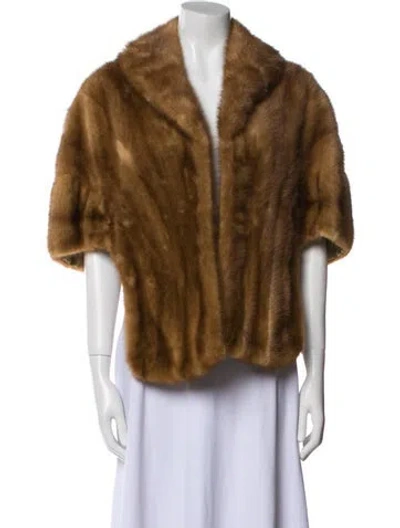 Pre-owned Ronley Mink Fur Jacket In Neutral