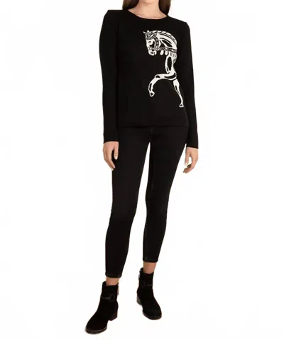 Ronner Design Martina Sweater In Black In Purple