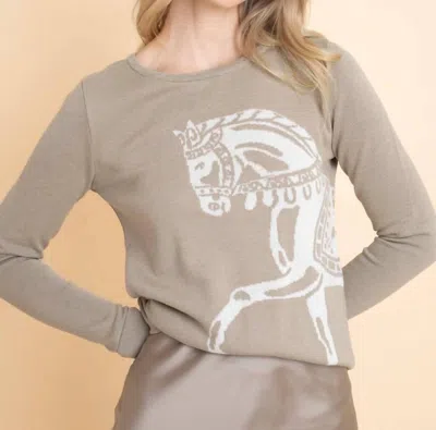 Ronner Design Martina Sweater In Taupe In Multi