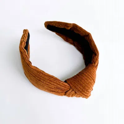 Ronni Blake & Co. Women's Corduroy Knot Headband In Caramel In Brown