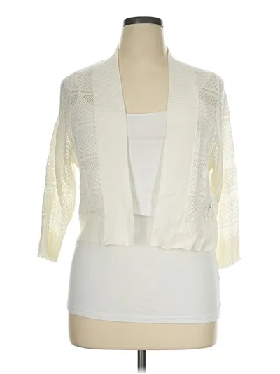 Pre-owned Ronni Nicole Cardigan Sweater In Ivory