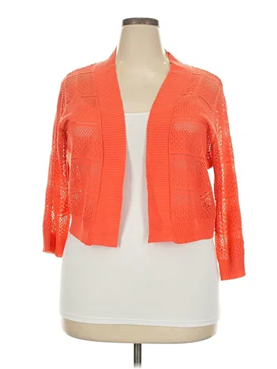 Pre-owned Ronni Nicole Cardigan Sweater In Orange