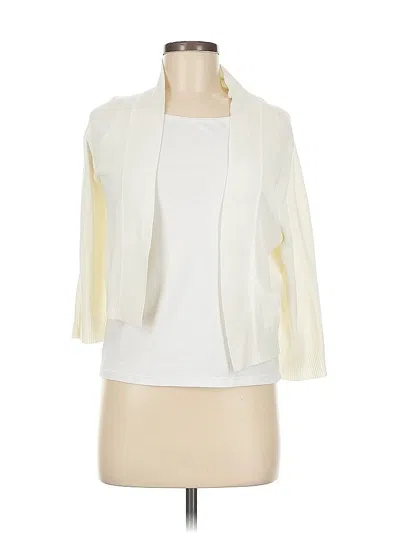 Pre-owned Ronni Nicole Cardigan Sweater In White