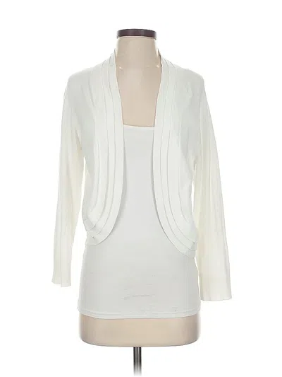 Pre-owned Ronni Nicole Cardigan Sweater In White