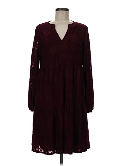 Pre-owned Ronni Nicole Casual Dress In Burgundy