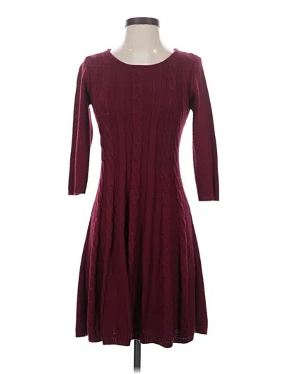 Pre-owned Ronni Nicole Casual Dress In Burgundy