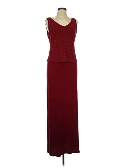 Pre-owned Ronni Nicole Casual Dress In Burgundy