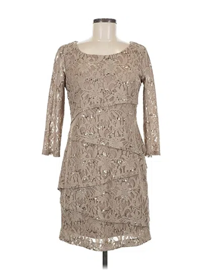 Pre-owned Ronni Nicole Cocktail Dress In Brown