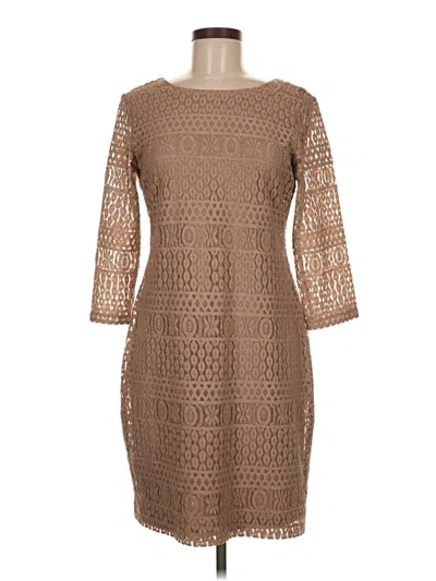 Pre-owned Ronni Nicole Cocktail Dress In Brown