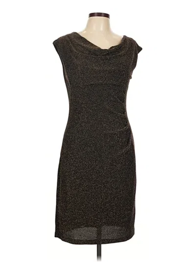 Pre-owned Ronni Nicole Cocktail Dress In Brown