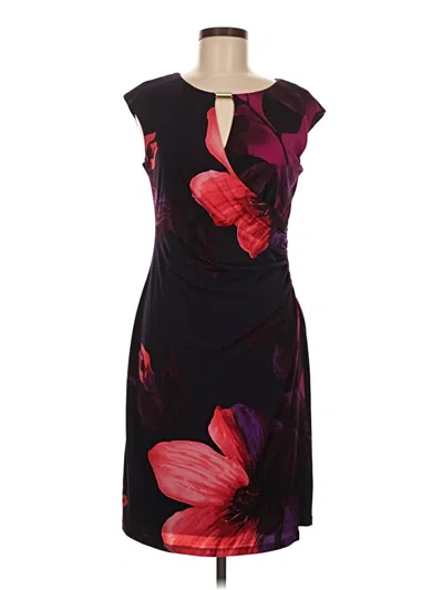 Pre-owned Ronni Nicole Cocktail Dress In Burgundy