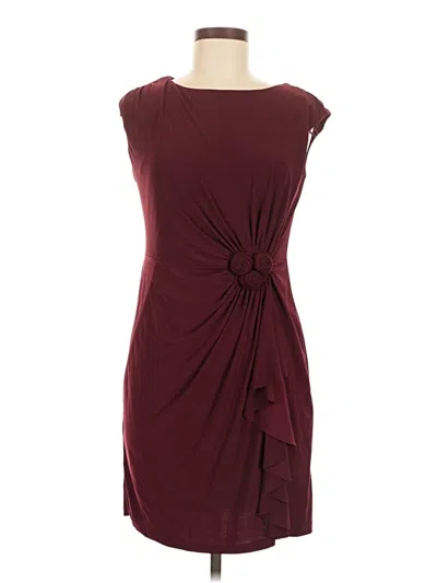Pre-owned Ronni Nicole Cocktail Dress In Burgundy