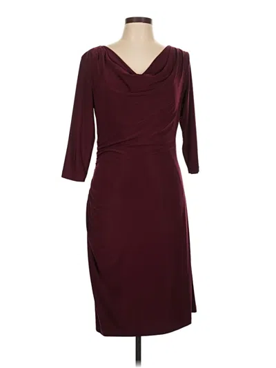 Pre-owned Ronni Nicole Cocktail Dress In Burgundy