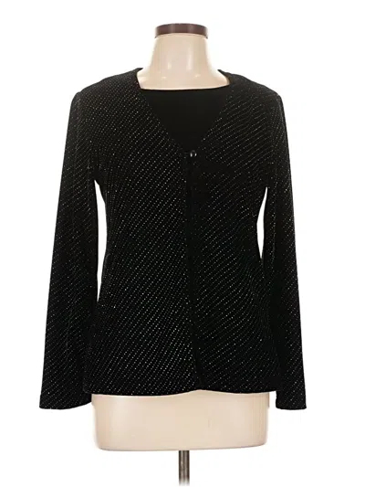 Pre-owned Ronni Nicole Long Sleeve Top Black Square Neckline Tops