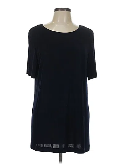 Pre-owned Ronni Nicole Short Sleeve Top Blue Scoop Neck Tops