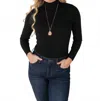 Ronnie Salloway & Company Solid Color Turtleneck Sweater In Black In Black