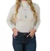 Ronnie Salloway & Company Solid Color Turtleneck Sweater In Ivory In White