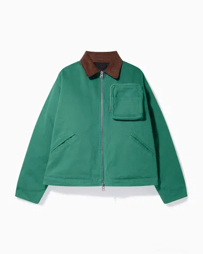 Pre-owned Ronning Seafoam Green Padded Zip Work Jacket X-large New