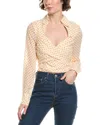 Ronny Kobo Aelish Silk-blend Top In Brown