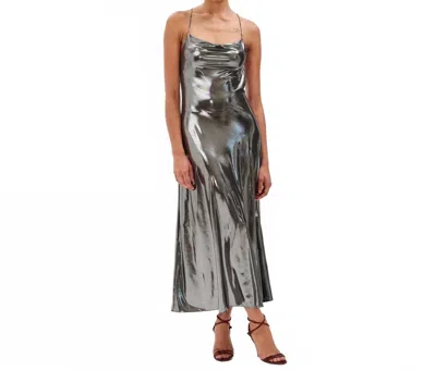 Ronny Kobo Aiysha Dress In Grey In Silver