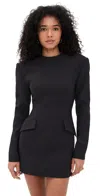 Ronny Kobo Alana Long Sleeve Mini Dress In Black