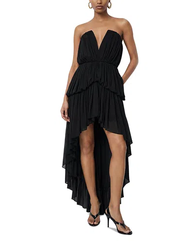 Ronny Kobo Aly High Low Dress In Black
