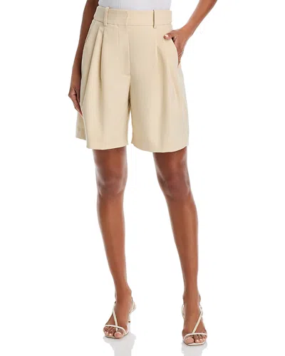 Ronny Kobo Andora Pleated Shorts In Ivory