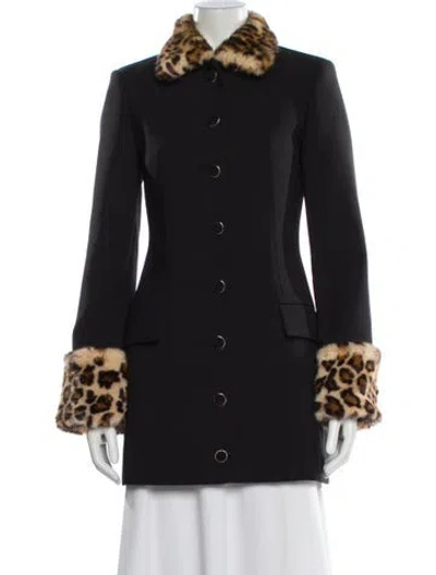 Pre-owned Ronny Kobo Animal Print Evening Jacket In Gray