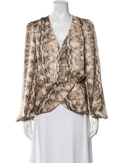 Pre-owned Ronny Kobo Animal Print Jacket In Brown