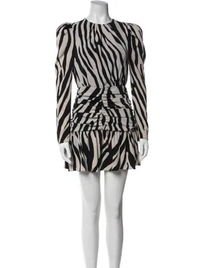 Pre-owned Ronny Kobo Animal Print Mini Dress In Multicolor