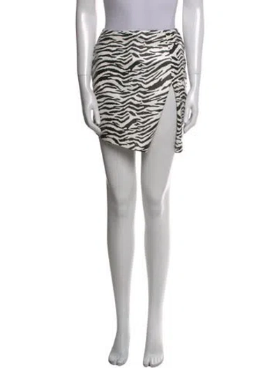 Pre-owned Ronny Kobo Animal Print Mini Skirt In Multi