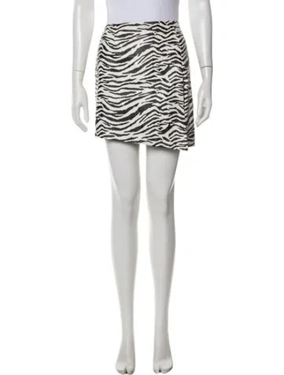 Pre-owned Ronny Kobo Animal Print Mini Skirt In Pink