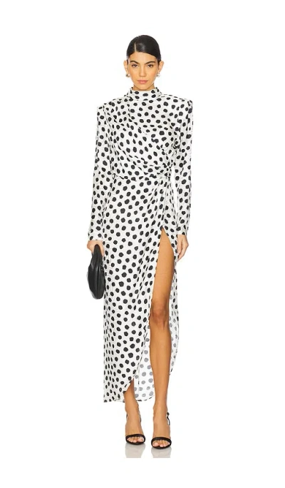 Ronny Kobo Ariane Dress In Ivory Black