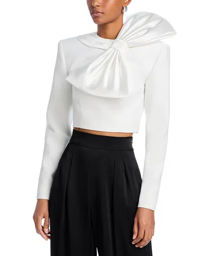 Ronny Kobo Arlet Oversized Bow Top In Ivory
