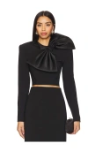 Ronny Kobo Arlet Oversized Bow Top In Black
