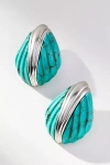 Ronny Kobo Aster Shell Post Earrings In Green