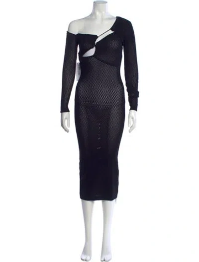Pre-owned Ronny Kobo Asymmetrical Midi Length Dress W/ Tags In Blue