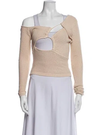 Pre-owned Ronny Kobo Asymmetrical Sweater In Pink