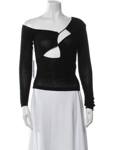 Pre-owned Ronny Kobo Asymmetrical Sweater W/ Tags In Black