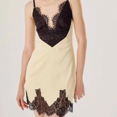 Ronny Kobo Ayesha Dress In Buttercream/black