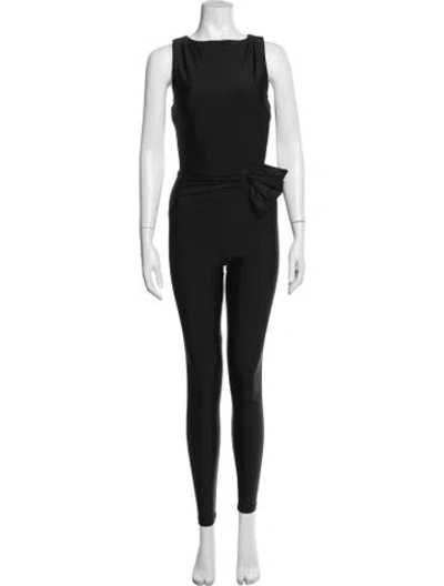 Pre-owned Ronny Kobo Bateau Neckline Jumpsuit In Black