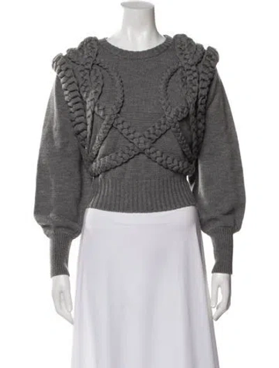 Pre-owned Ronny Kobo Bateau Neckline Sweater In Gray