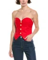Ronny Kobo Benny Linen Top In Red