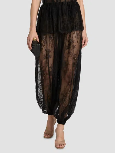 Ronny Kobo Bern Lace Balloon Pant In Black