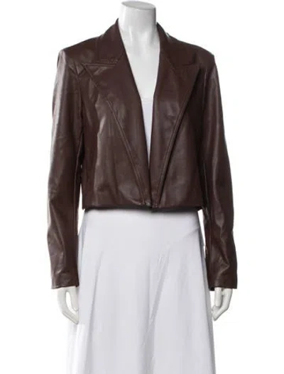Pre-owned Ronny Kobo Biker Jacket In Brown