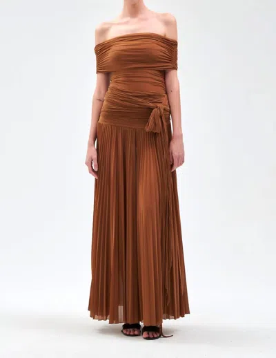 Ronny Kobo Blanchet Top And Ines Skirt In Brown
