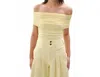 Ronny Kobo Blanchet Top In Pastel Yellow In Yellow