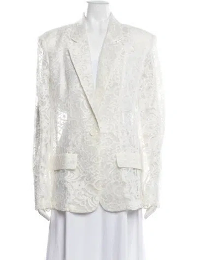 Pre-owned Ronny Kobo Blazer In White
