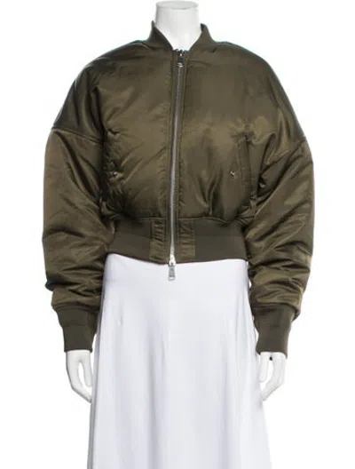 Pre-owned Ronny Kobo Bomber Jacket In Green