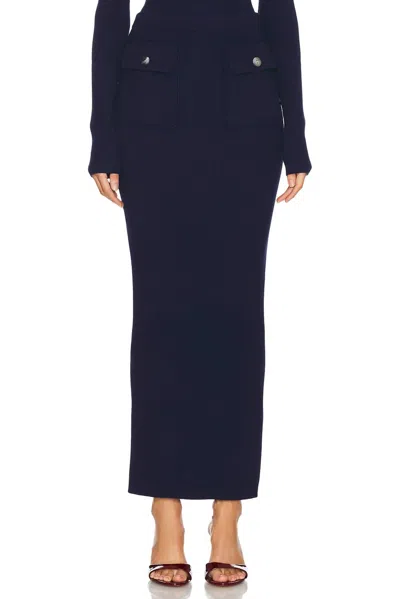 Ronny Kobo Cadence Skirt In Navy In Blue